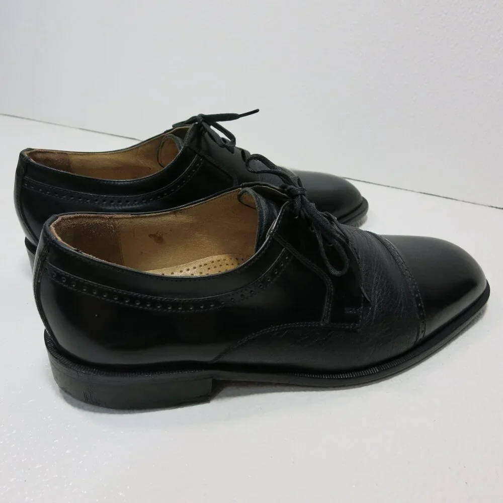 Bostonian Cap Toe Leather Dress Oxfords Men's Footwear Shoes Italy Sz 7.5